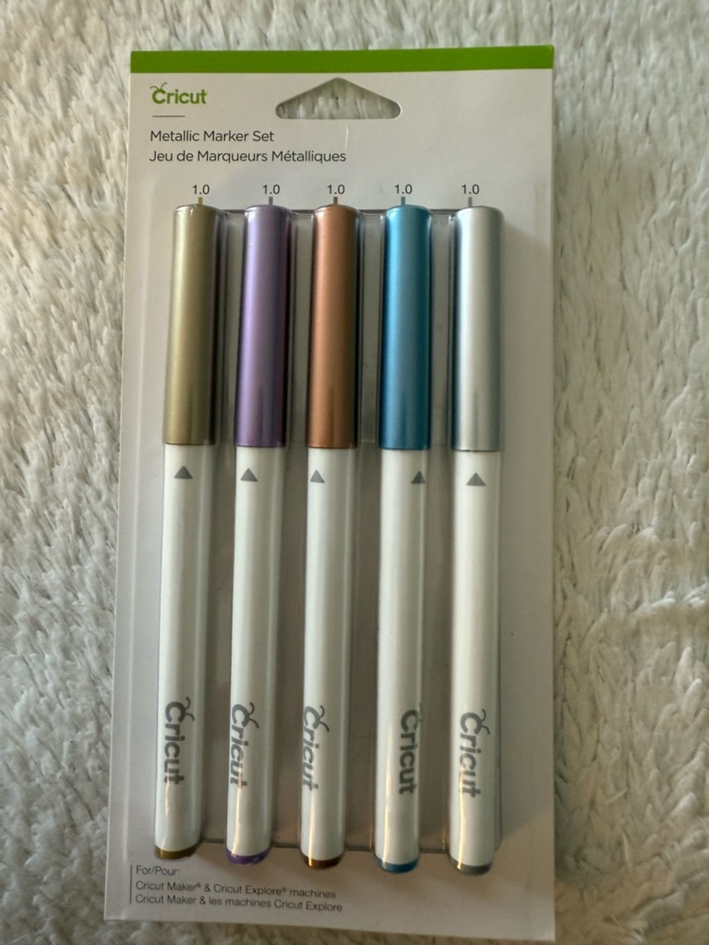 Cricut Metallic Marker Set - Gold, Purple, Rose Gold, Blue, Silver